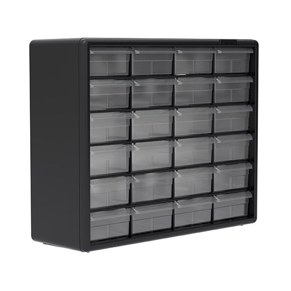 Plastic Storage Cabinet, 24 Drawer