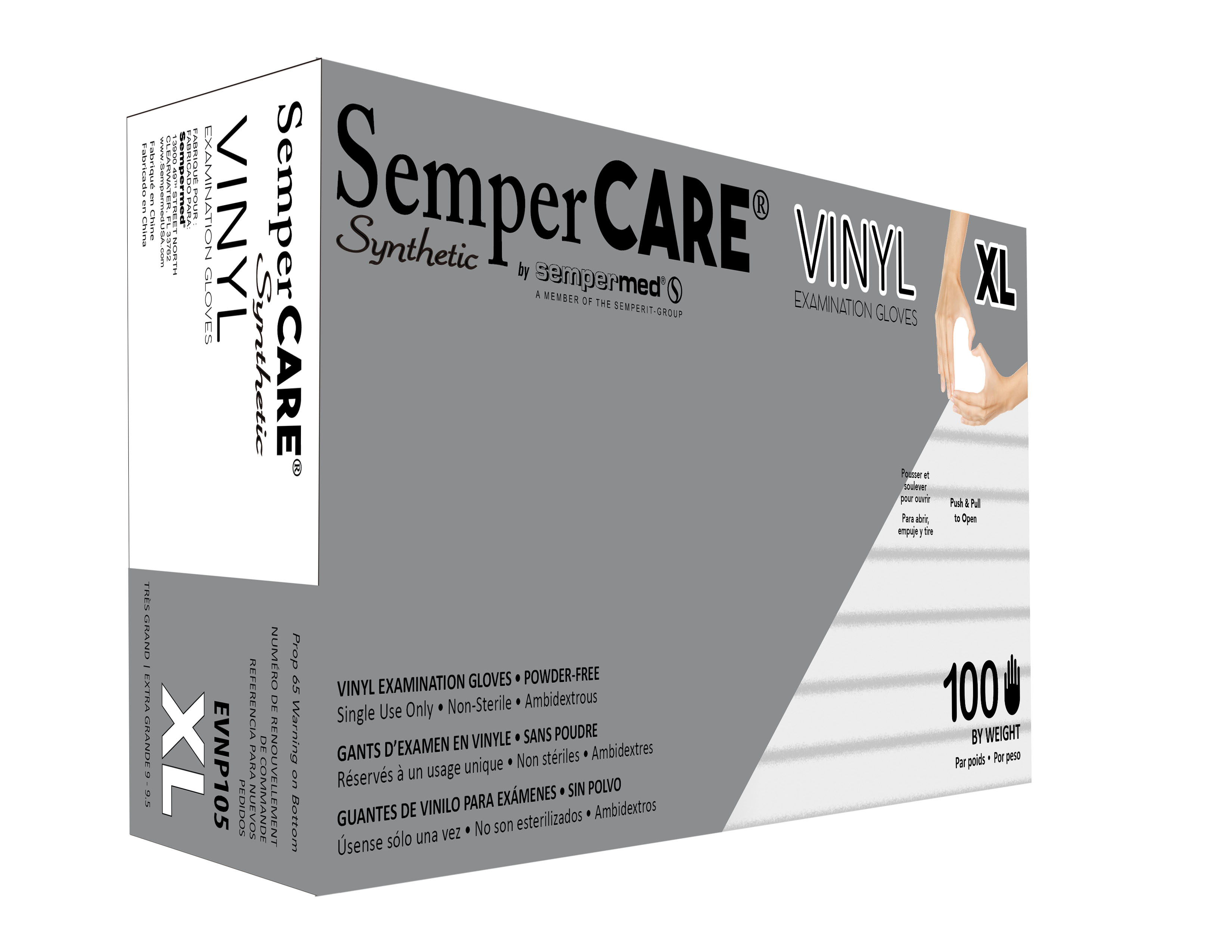 X-Large Vinyl Gloves,100/Box, 10 Boxes/Case