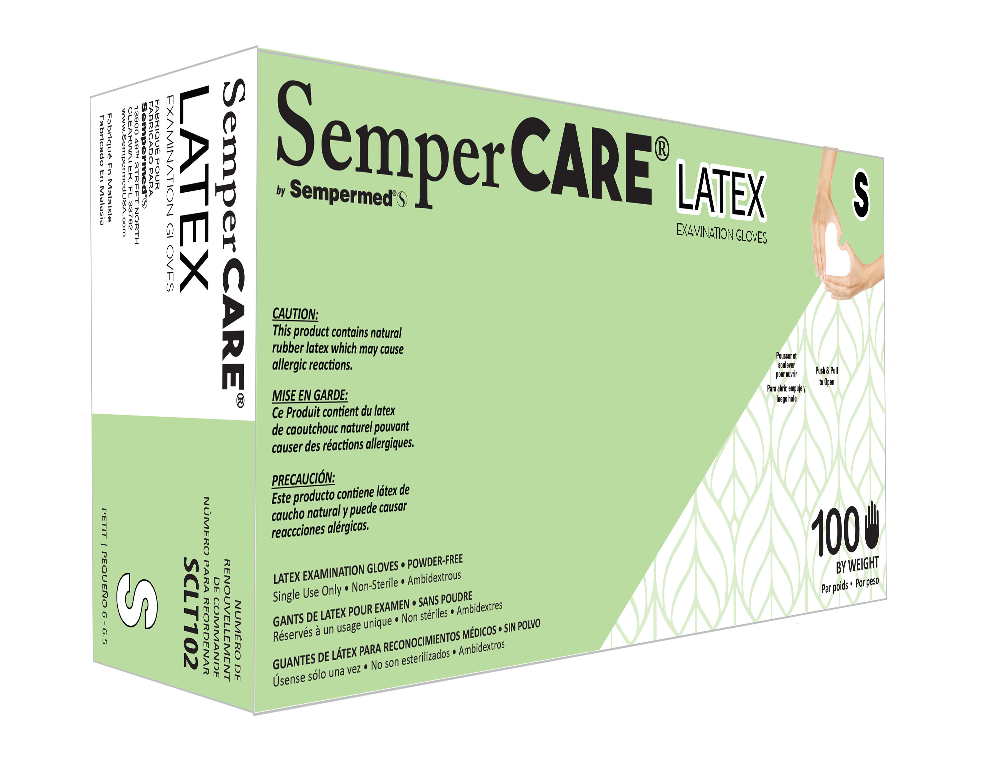 Small Latex Gloves, 100/Box, 10 Boxes/Case