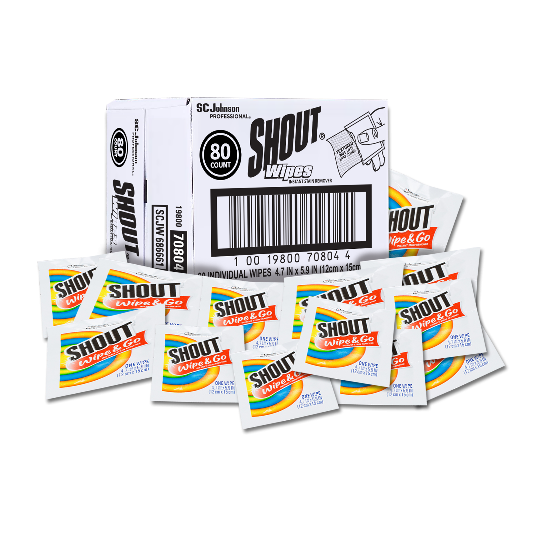 Shout Wipes, 80/Case