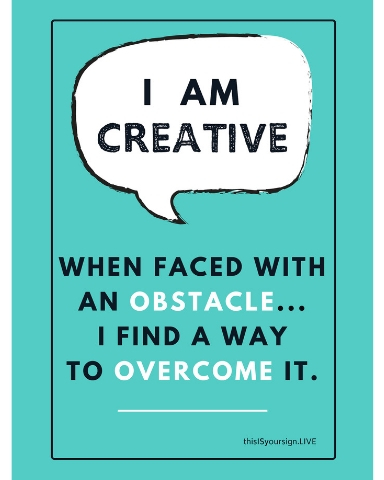 I Am Creative Poster, 11" x 17", Laminated