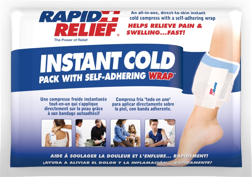 (Out of Stock) Rapid Relief® Cold Pack w/Wrap, 6"x 9", 24/cs
