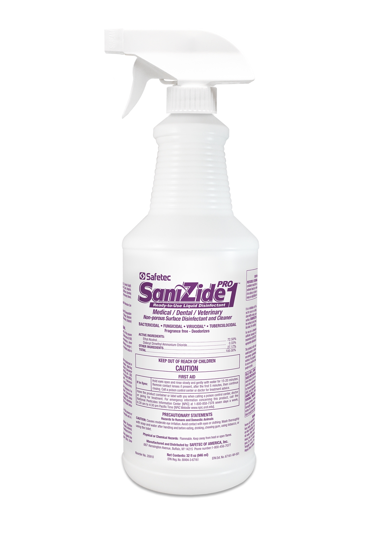 Safetec® SaniZide Pro 1™ 32 oz. Spray