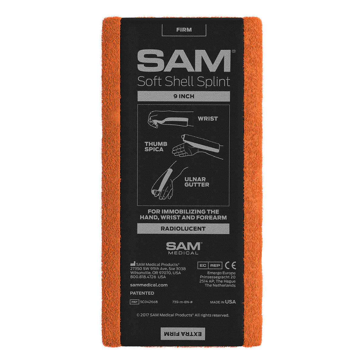 Soft Shell Splint®, Orange, 9"