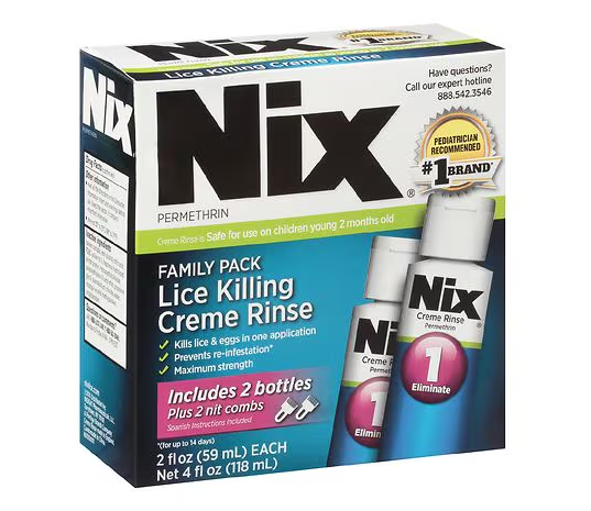 Nix Cream Rinse Lice Shampoo, 4 Oz Bottle