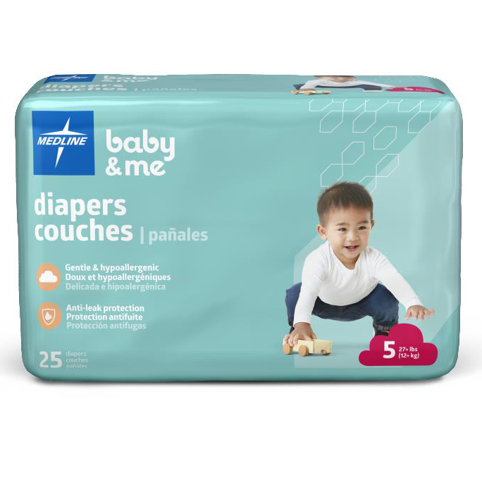 Economy Diapers, Size 5, 25 per pack