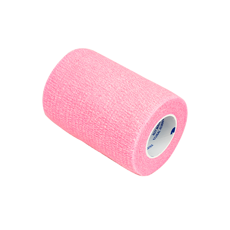 Economy 1" x 5 Yards Self-Adherent Wrap, Pink, Latex-Free