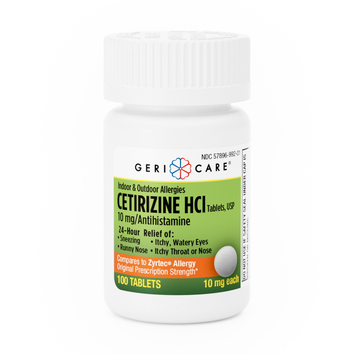 Cetirizine HCI Allergy Tablets, 100/bottle
