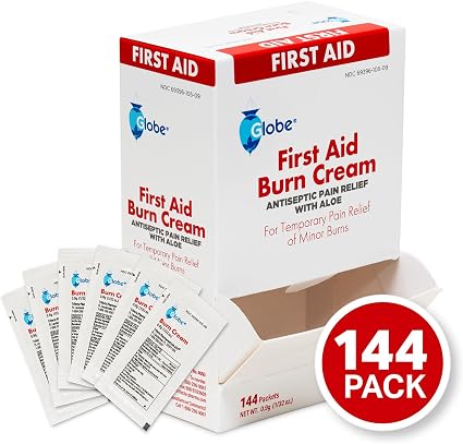 First Aid Cream w/Aloe Vera, 144 Foil Packs/Bx
