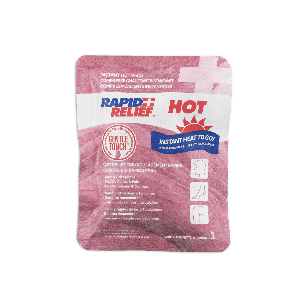 Rapid Relief® Instant Warm Pack, 4"x6", 50/cs