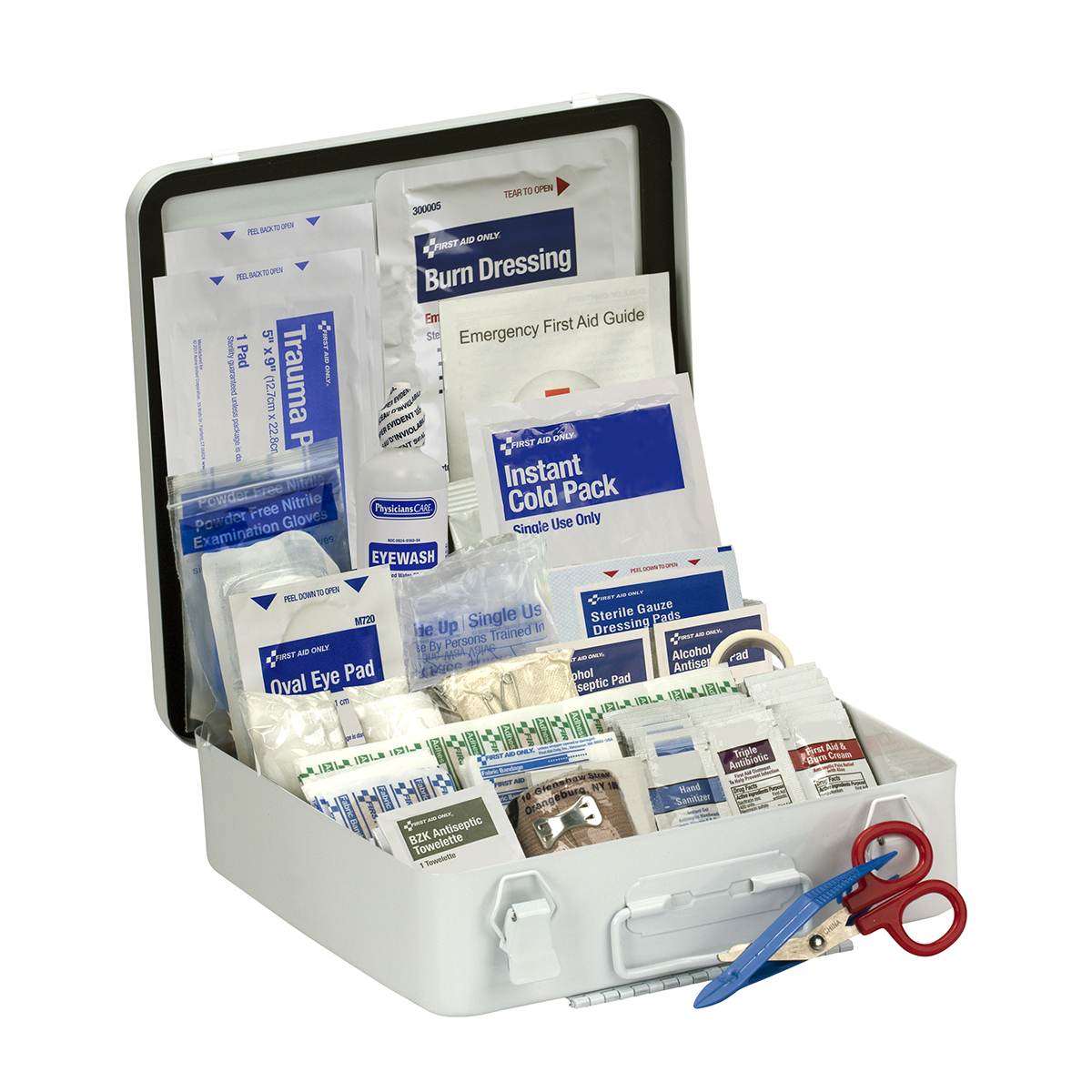 50-Person Metal First Aid Kit, ANSI 2021