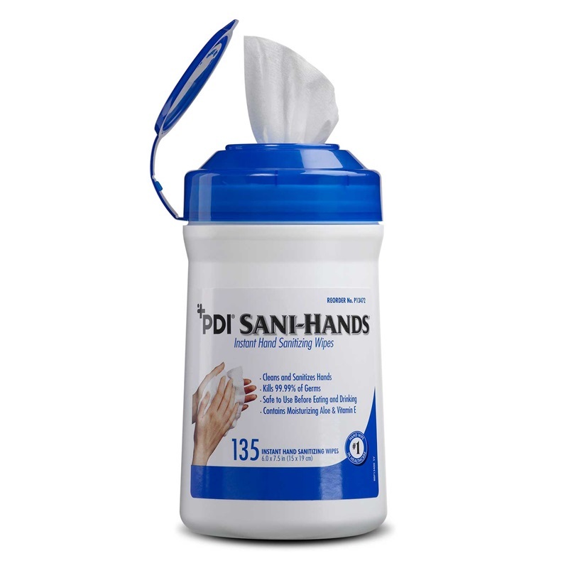 Sani-HandsĀ® ALC Hand Wipes, 135 per can
