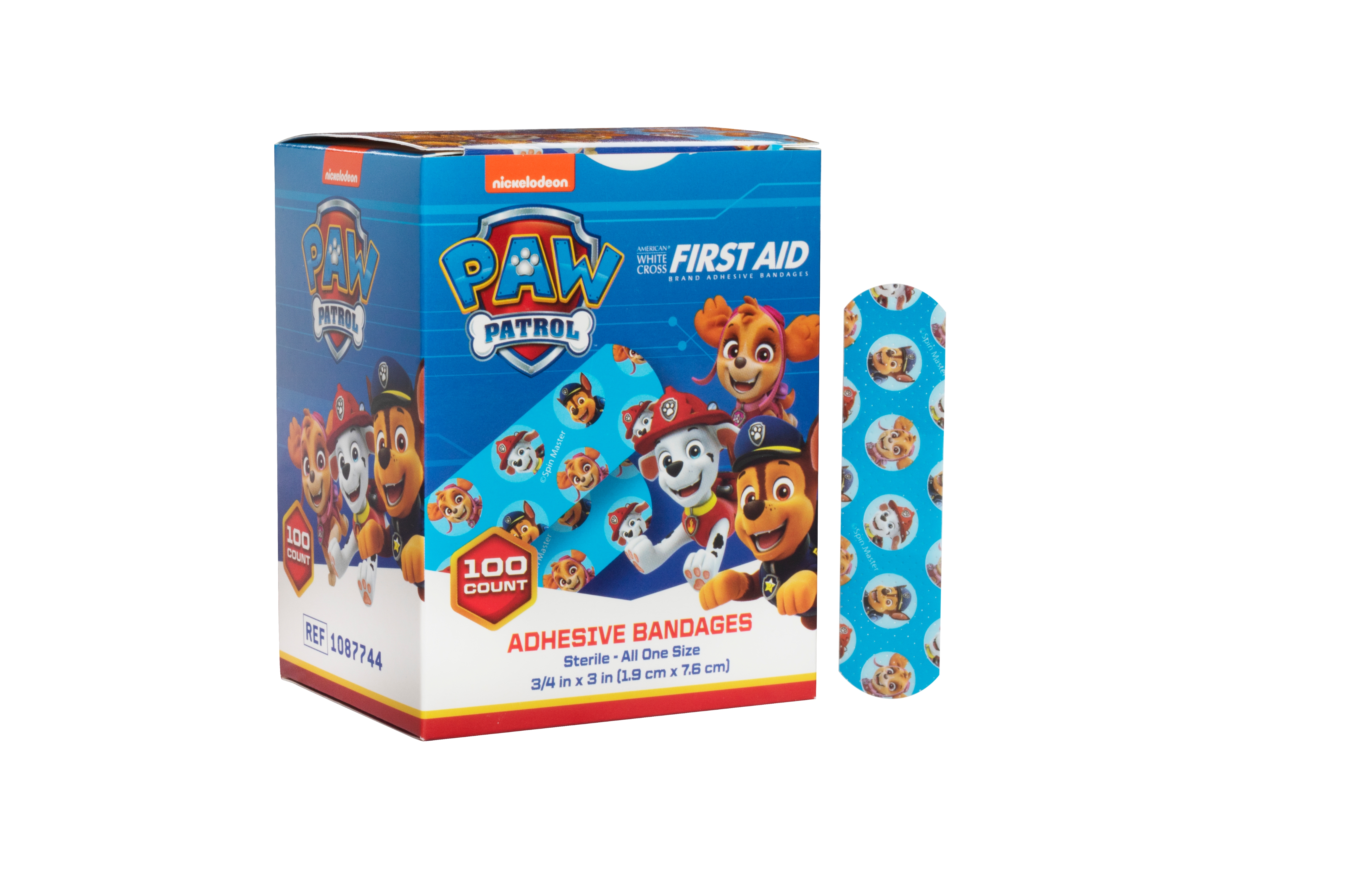 (Discontinued) Paw Patrol Bandages, 3/4" x 3", 100/box