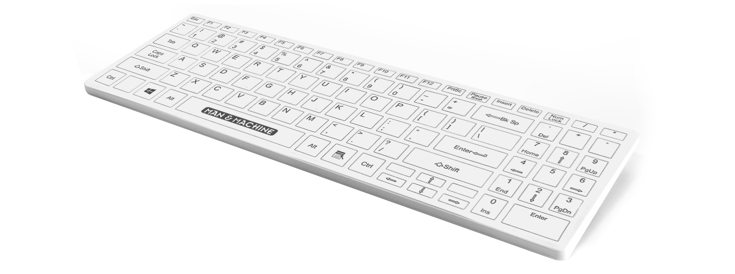 Man & Machine Fitted Drape for Its Cool Keyboard, White
