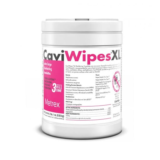 CaviWipes™ 2.0 Ex Lg Disinfecting Wipes, 9" x 12", 65/can