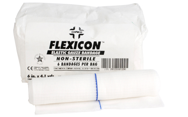 Flexicon Non-Sterile 6" x 4.1 Yds Elastic Gauze, 6/Bag