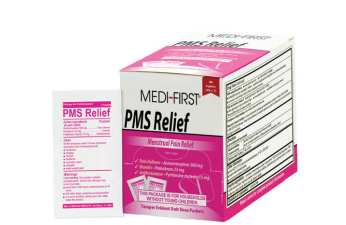 PMS Relief Caplets, 80 per box, 40 packs of 2
