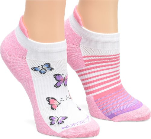 Nurse Mates® Compression Anklet Socks, Butterfly