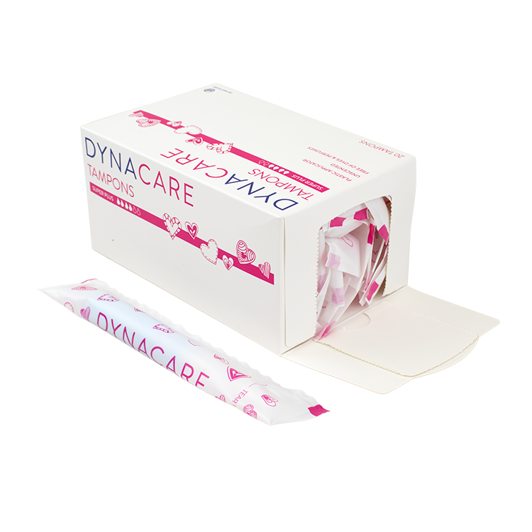 Dynacare Super Plus Tampons, Plastic, 20/box