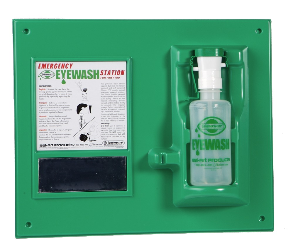 Eye Wash Safety Station with Empty 16 oz. Bottle