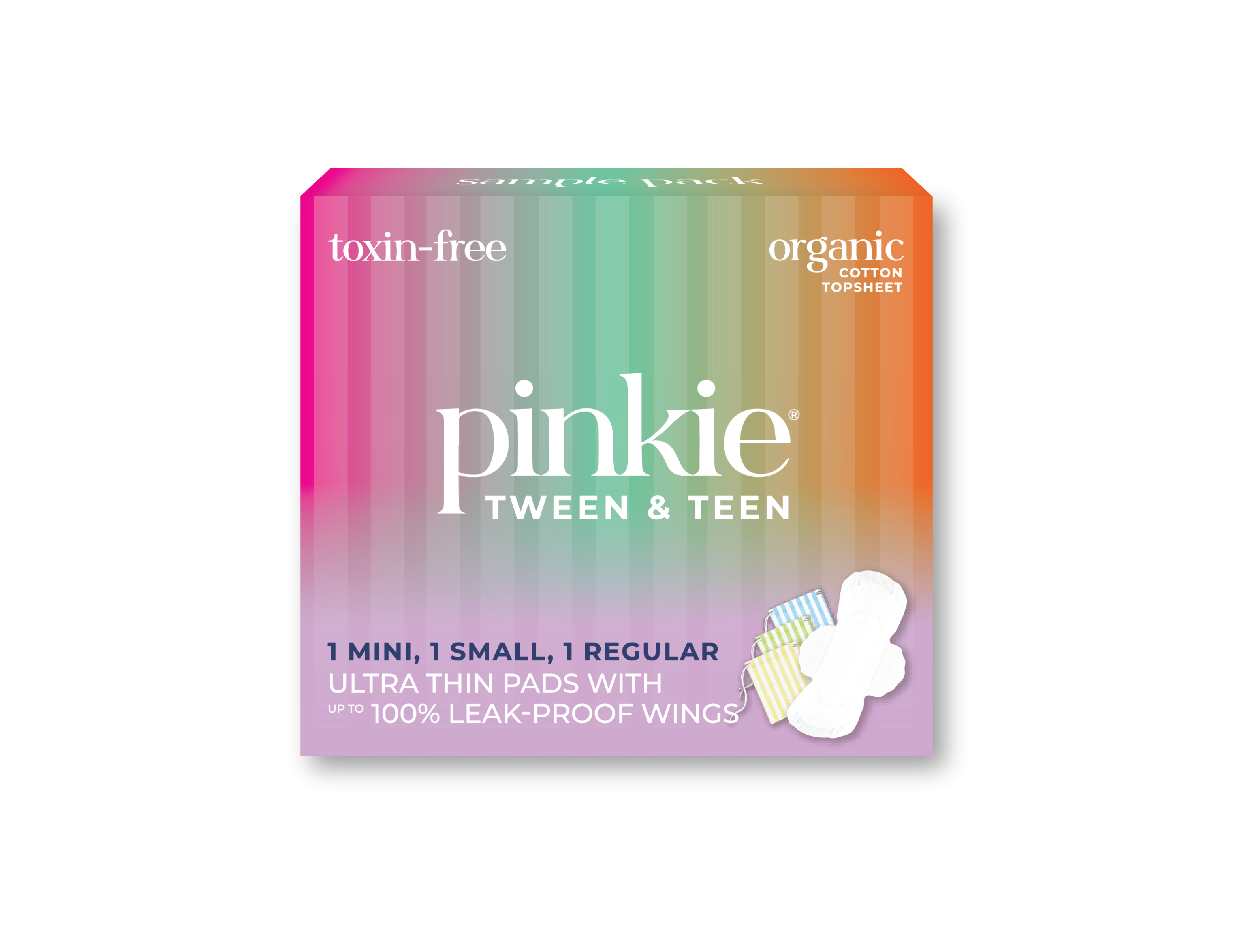 Pinkie® Teen Period Pads, Sample Pack