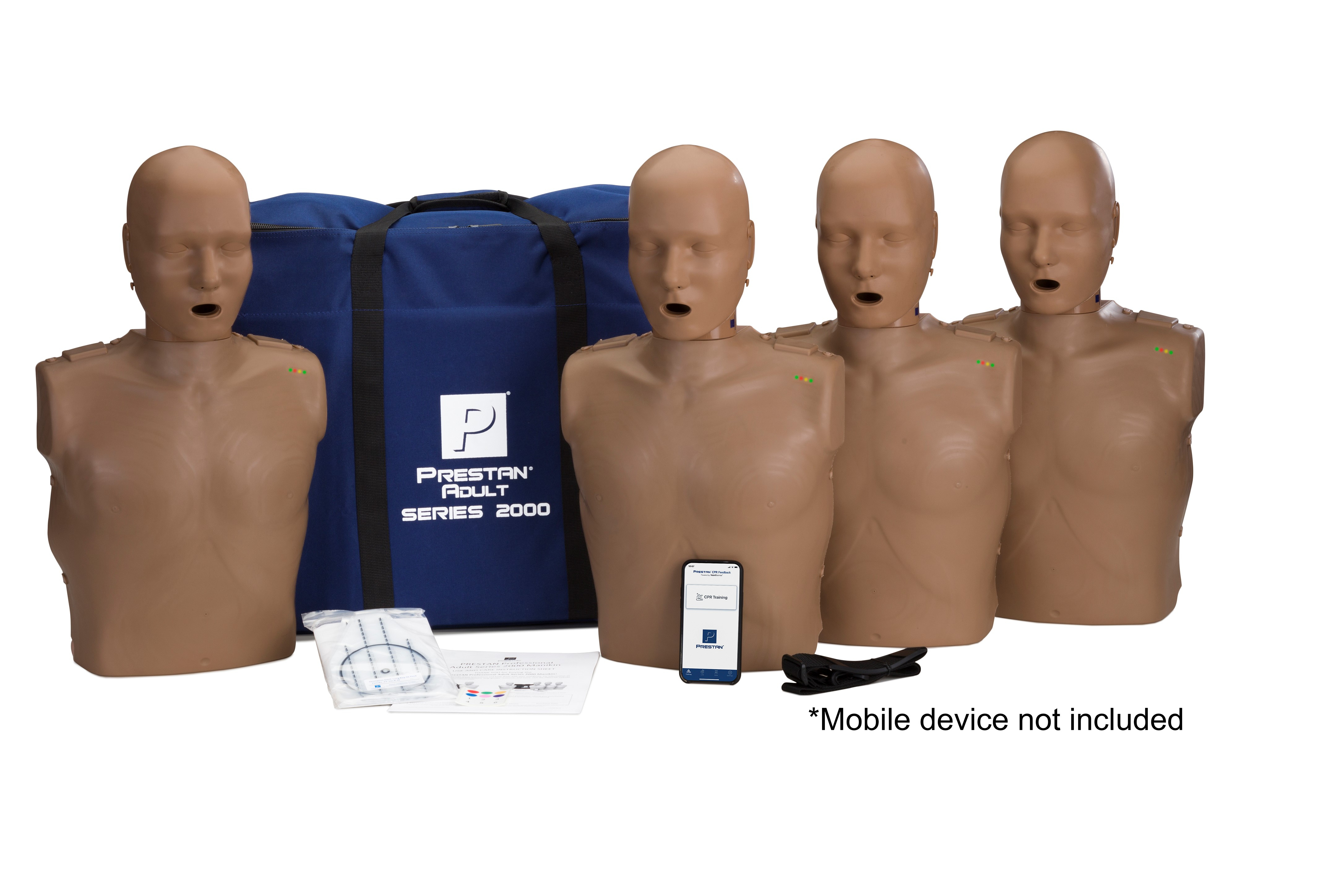 PrestanĀ® Adult Series 2000 Manikin, 4/Pack, Dark Skin