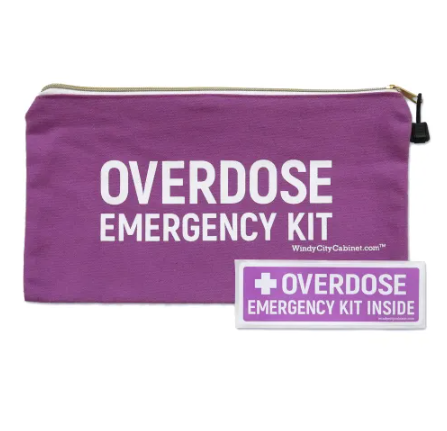 Overdose Emergency Kit Canvas Pouch with Decal