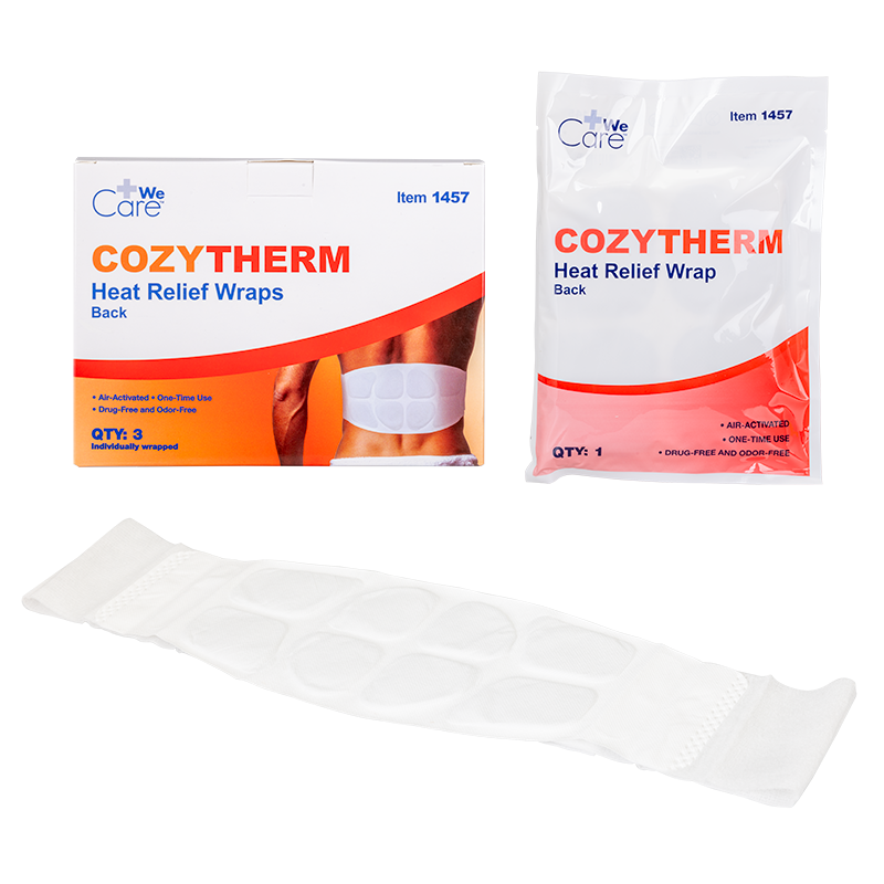 CozyTherm Heating Relief Wraps, Back, 3/box