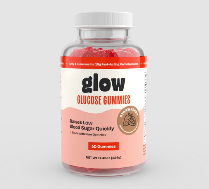Glow Glucose Gummies, Strawberry, 60/bottle