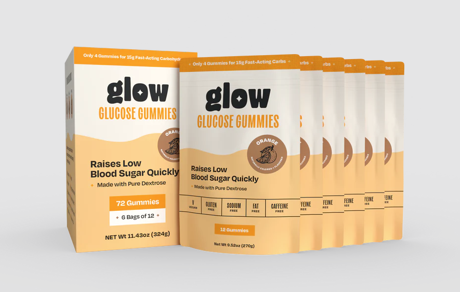 Glow Glucose Gummies, Orange, 12/bag, 6 bags/cs