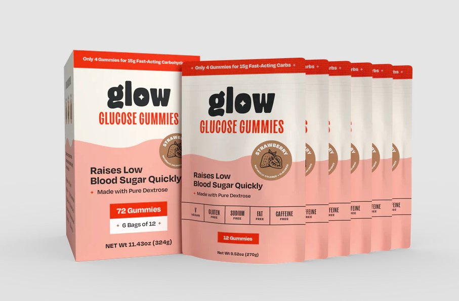 Glow Glucose Gummies, Strawberry, 12/bag, 6 bags/cs