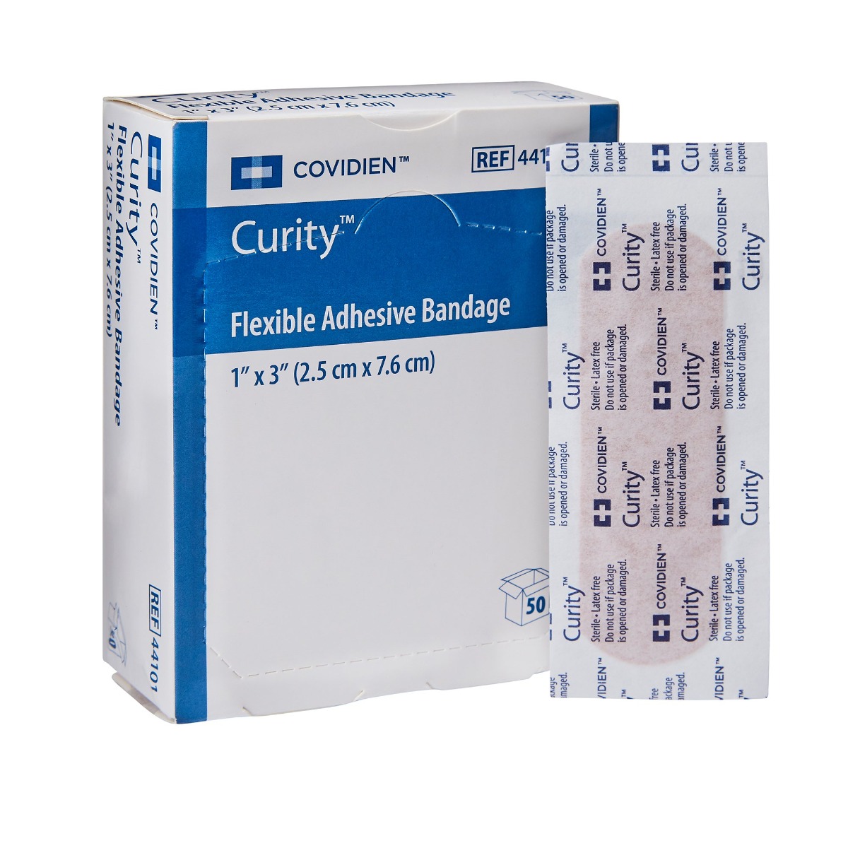 Covidien Curity® 1" x 3" Fabric Bandages, 50/box