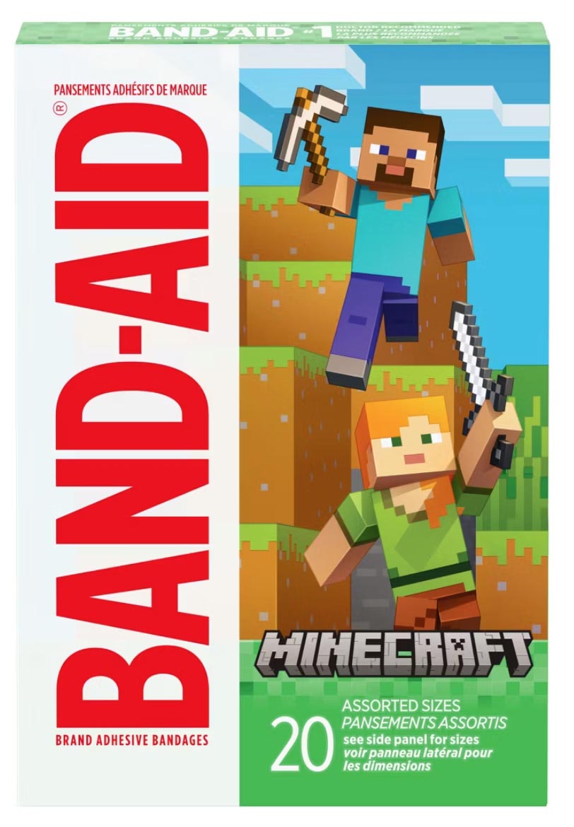 Band-Aid® Minecraft Bandages, 20/box