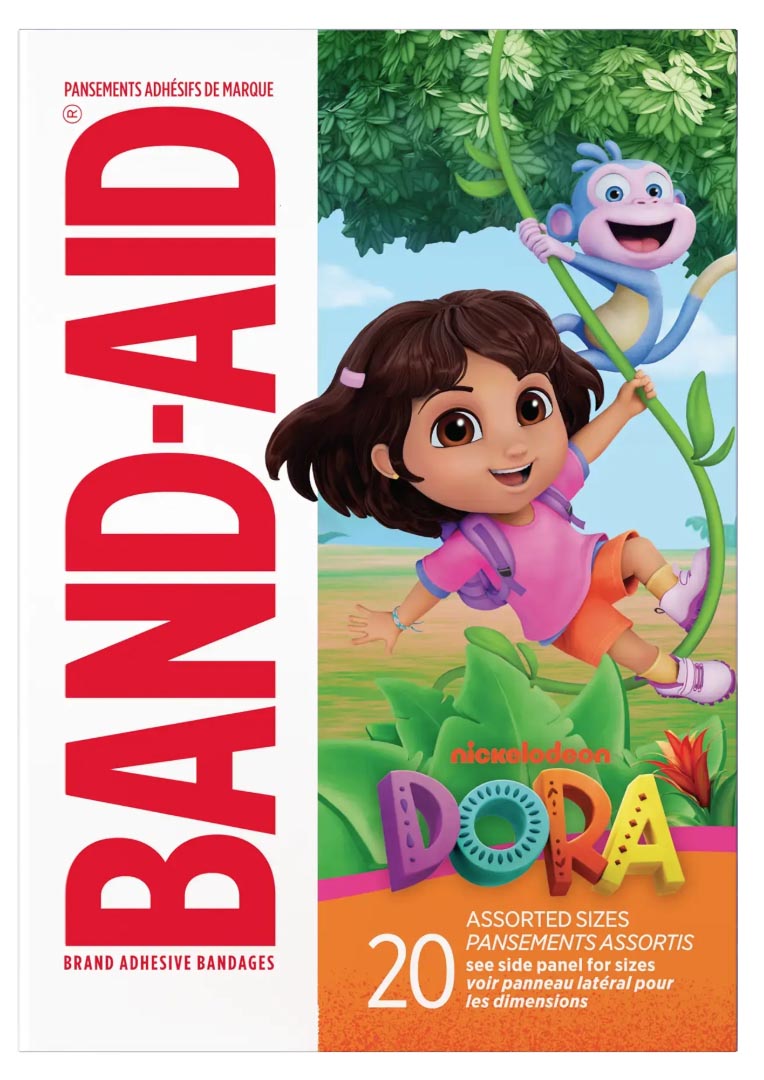 Band-Aid® Dora Bandages, 20/box