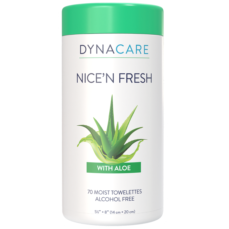 Nice'n Fresh Towelettes with Aloe, 5.5" x 8", 70/can