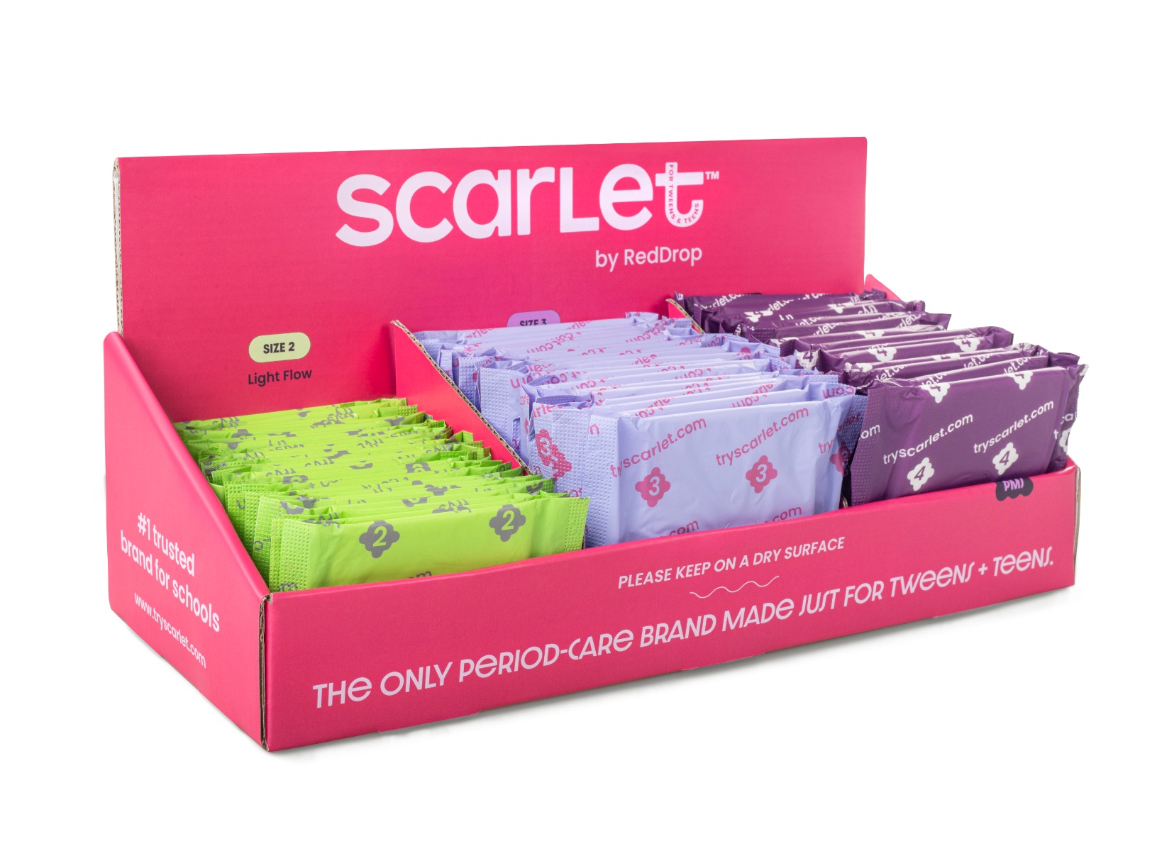 Scarlet by RedDrop Counter Top Dispenser with 65 Pads