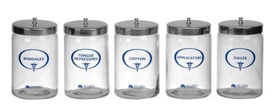 Glass Sundry Jar Set (5 Jars with Lids)