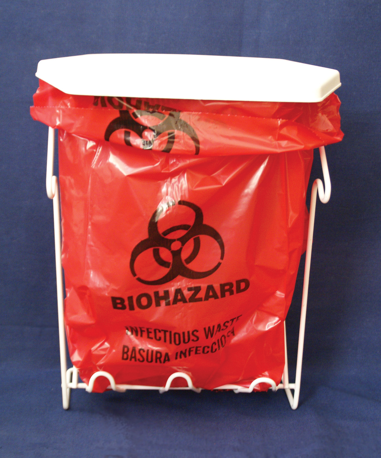 (Discontined)Wire Rack System w/Lid for 1-Gal Biohazard Bags