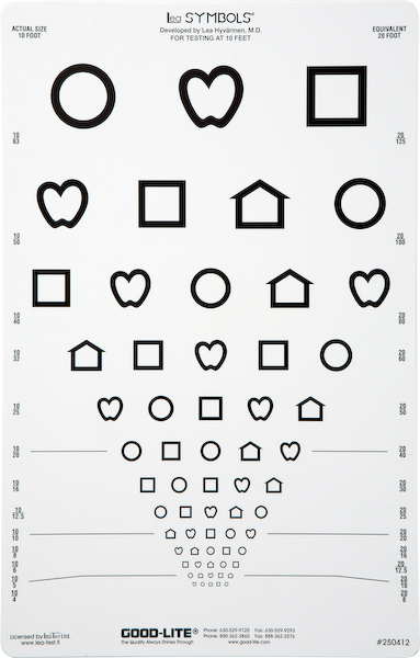Proportional Spaced LEA Symbols® Chart, 10 Foot
