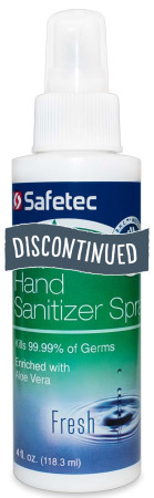 (Discontinued) Safetec® Instant Hand Sanitizer Spray, 4 oz
