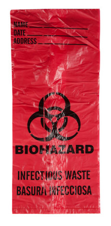 Biohazard Waste Bags, 1 Gallon, 20/Roll