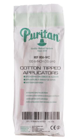 Puritan 6" Cotton Tipped Applicators (100/Bag)
