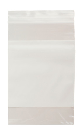 Economy Bags, 3" x 5", Zipper w/Writing Block (100/Pkg)