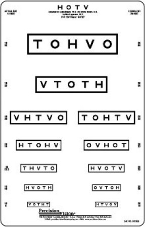 50% Rectangle HOTV Chart, 10 Foot