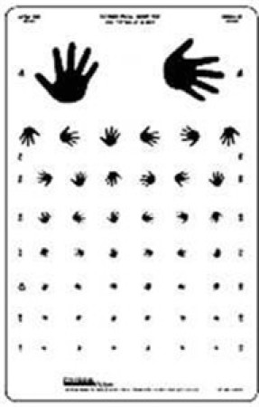 Wide Spaced Hand Chart, 10 Foot