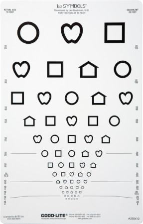 Proportional Spaced LEA Symbols® Chart, 10 Foot