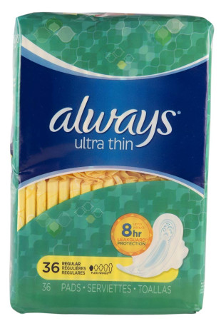 Always® Ultra Thin with Wings 36/Pkg
