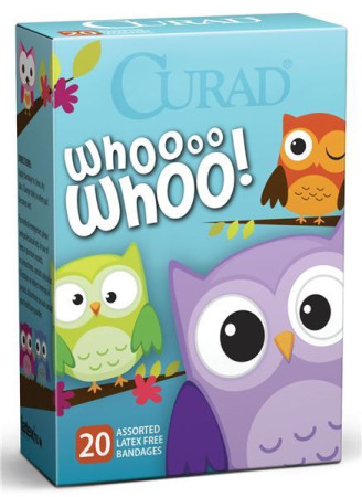 Curad Owls Assorted Bandages, 20/Box