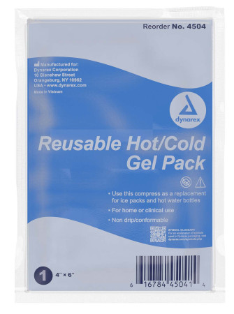 Economy Reusable Hot & Cold Gel Pack, 4" X 6"