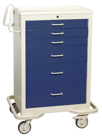 Deep Blue 6-Drawer Treatment/Procedure Cart